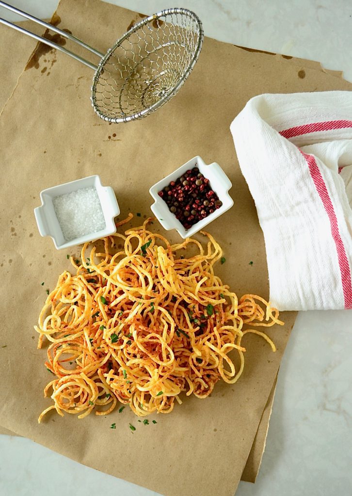 Crispy Fried Spiralized Potatoes Jersey Farm To Table